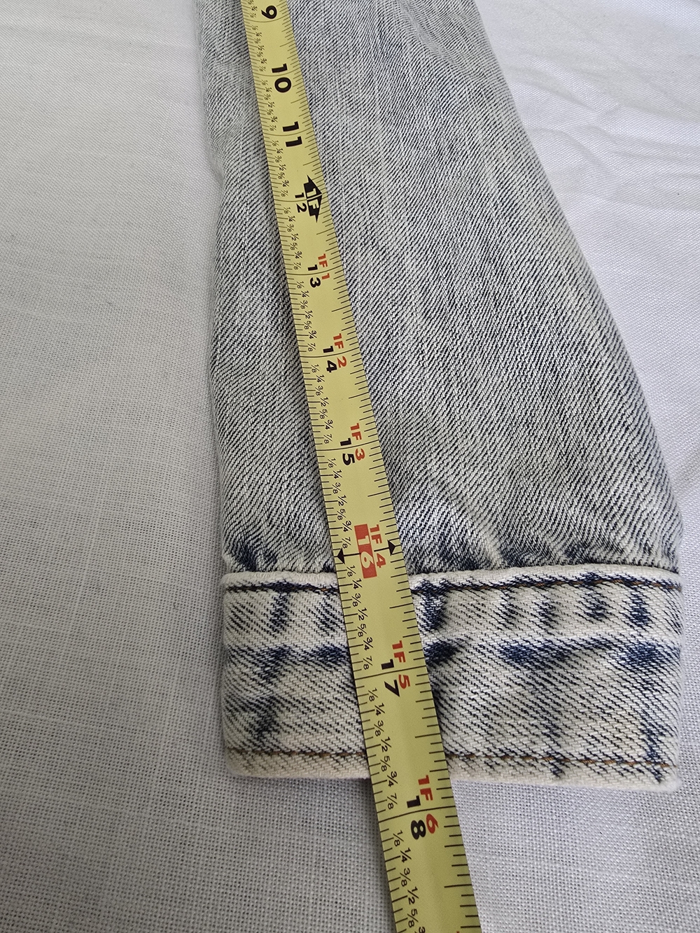 GAP Light Blue Denim Jacket with Contrast Stitching Sz S - Picture 6 of 6